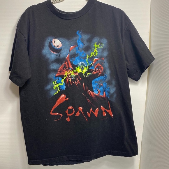 Vintage 90s Spawn Comic T-Shirt Size XL (Todd Mcfarlane Black Mens)